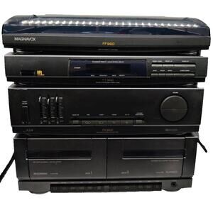 Vintage 1991 Magnavox FA 9410 FT FP Digital Stereo Tuner 2 Cassette Record 3 n 1